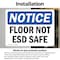 Signmission Floor Not ESD Safe, 10 in W x Rectangle, Vinyl Decal OS-2PACK-NS-D-710-L-12793 - alternate 2